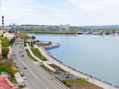 Foto: architektonische monumente, andere plätze, Niederuferstraße von Angara, Irkutsk