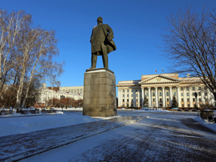 Foto: architektonische monumente, Lenindenkmal, Tjumen