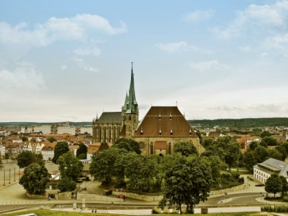 Foto: architektonische monumente, Domplatz, Dom St. Marien, St. Severikirche, Thüringen