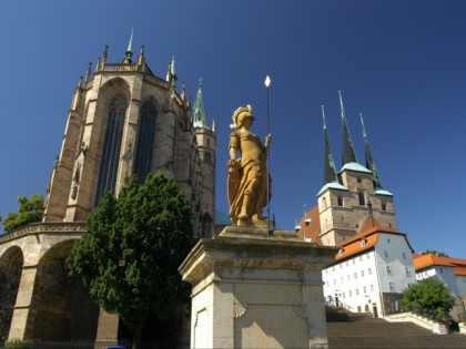 Foto: architektonische monumente, Domplatz, Dom St. Marien, St. Severikirche, Thüringen