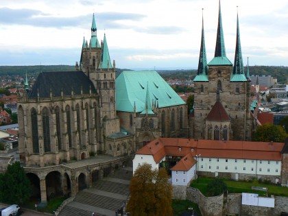 Foto: architektonische monumente, Domplatz, Dom St. Marien, St. Severikirche, Thüringen