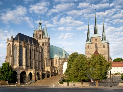 Foto: architektonische monumente, Domplatz, Dom St. Marien, St. Severikirche, Thüringen
