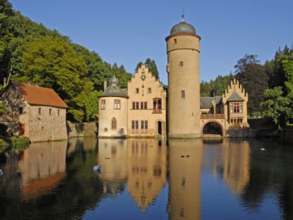 Foto: architektonische monumente, schlösser, burgen und paläste, Schloss Mespelbrunn, Bayern